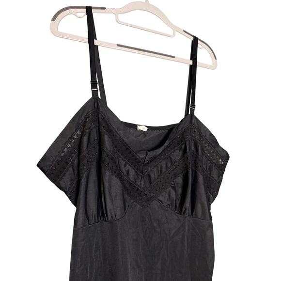 Vintage Richform 80s/90s black silky nightgown slip dress - Picture 4 of 6